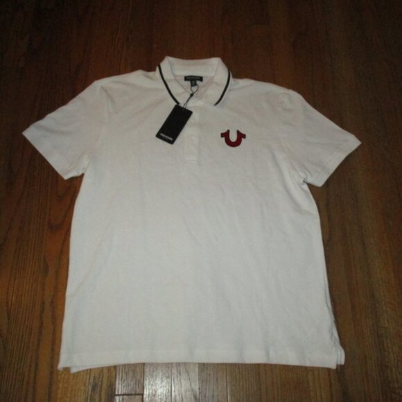 TRUE RELIGION White S/S Polo Shirt Men XL NWT - Picture 7 of 9